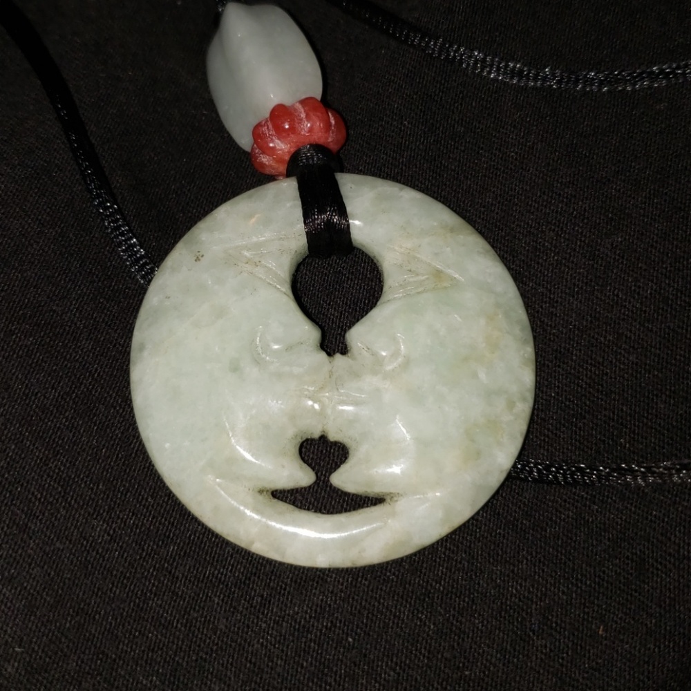 Jade Kissing Moons Necklace